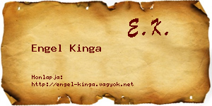 Engel Kinga névjegykártya
